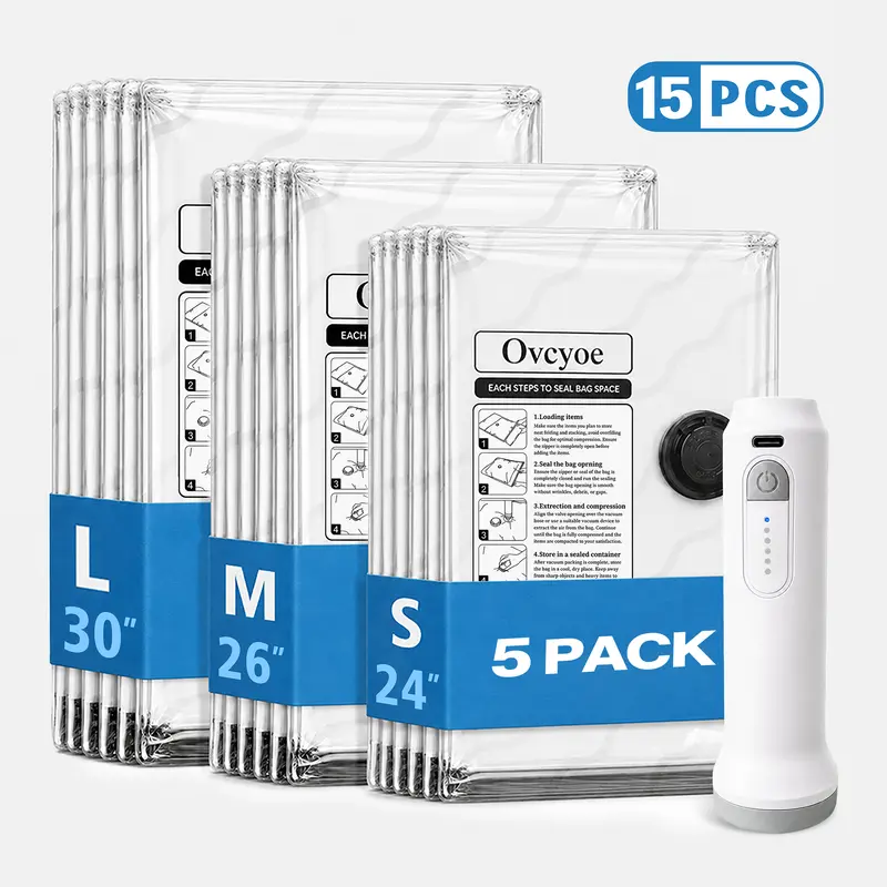 [Upgraded Extra Thick] 15 Pack+Rechargeable Pump