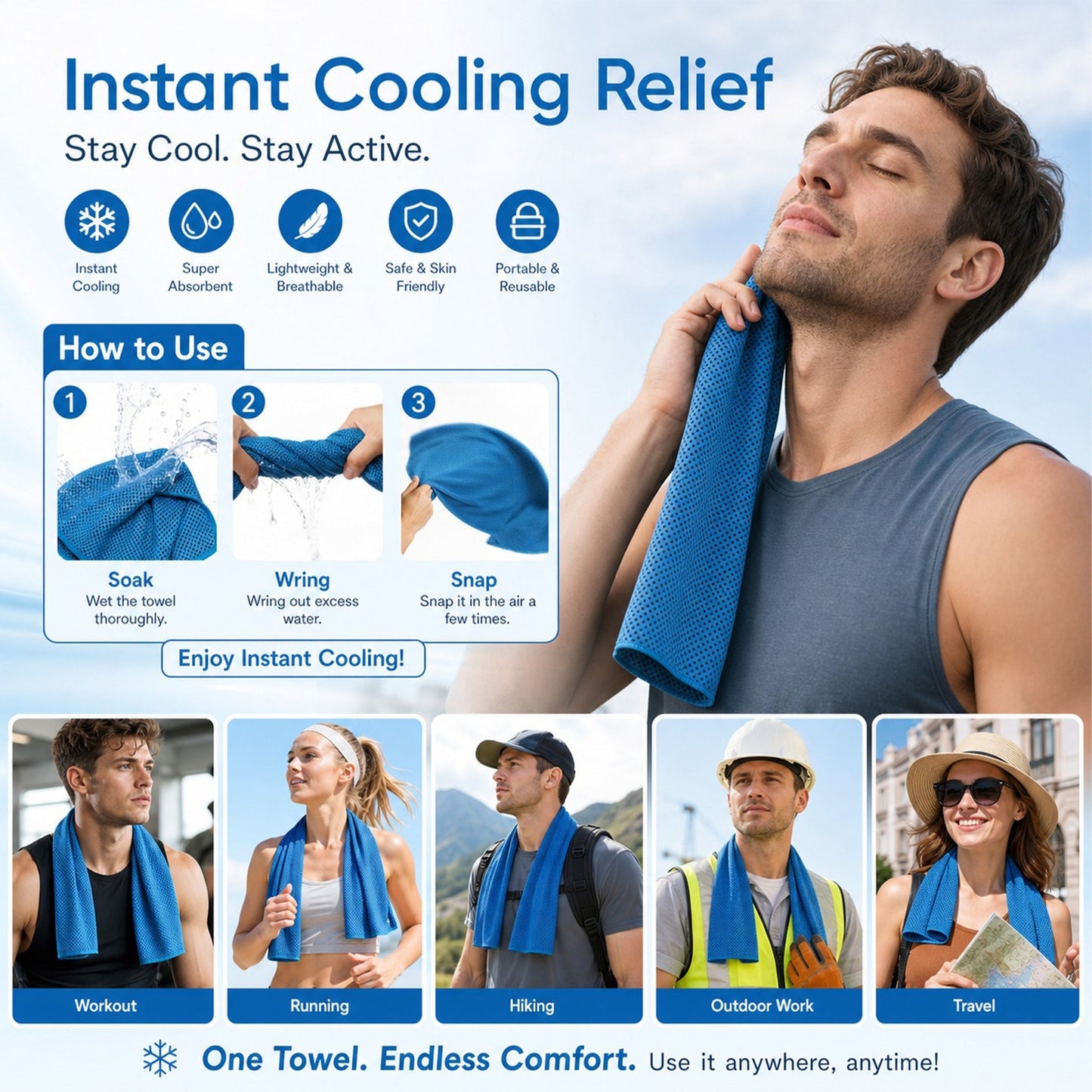 😆surprise！🎉 Unlock 70% OFF on Your Second LUCKYSONG® Cold Sweat Towel