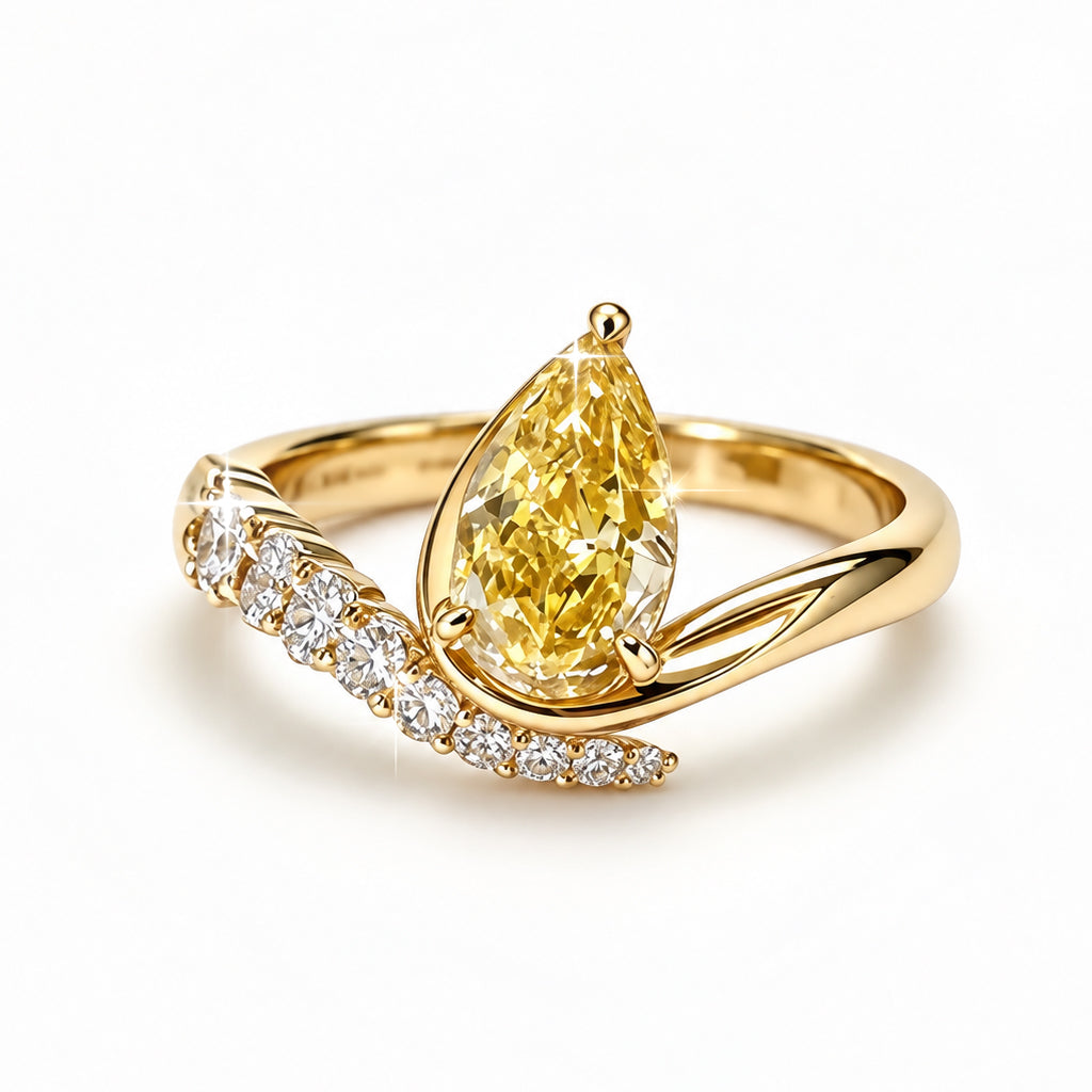 Timeless Pear Moissanite