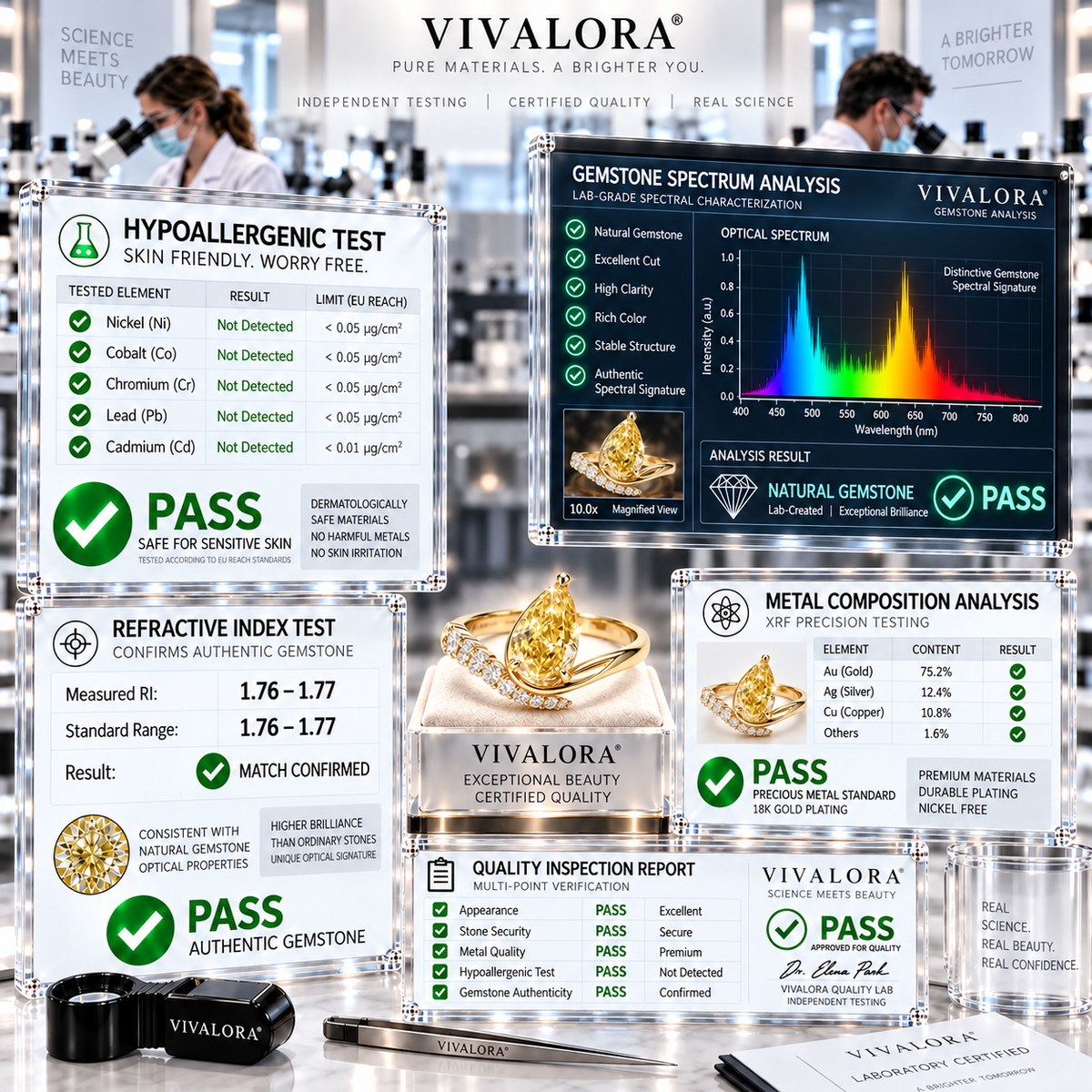 🔥 LAST DAY 90% OFF 丨VIVALORA® Pear-Shaped Gold Moissanite Adjustable Ring — Radiant Elegance