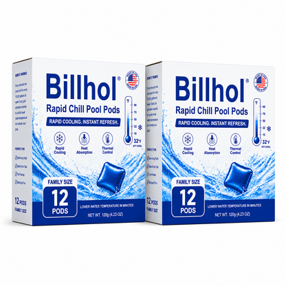 🥵 Stop Swimming in Hot Water This Summer!  💦 Billhol® Rapid Chill Pool Pods —  Rapid Cooling in Just 15 Minutes 🌡️ Helps Maintain Water Temperatures Up to 0% Cooler 🧊 1 Pod Treats Up to 400 Gallons