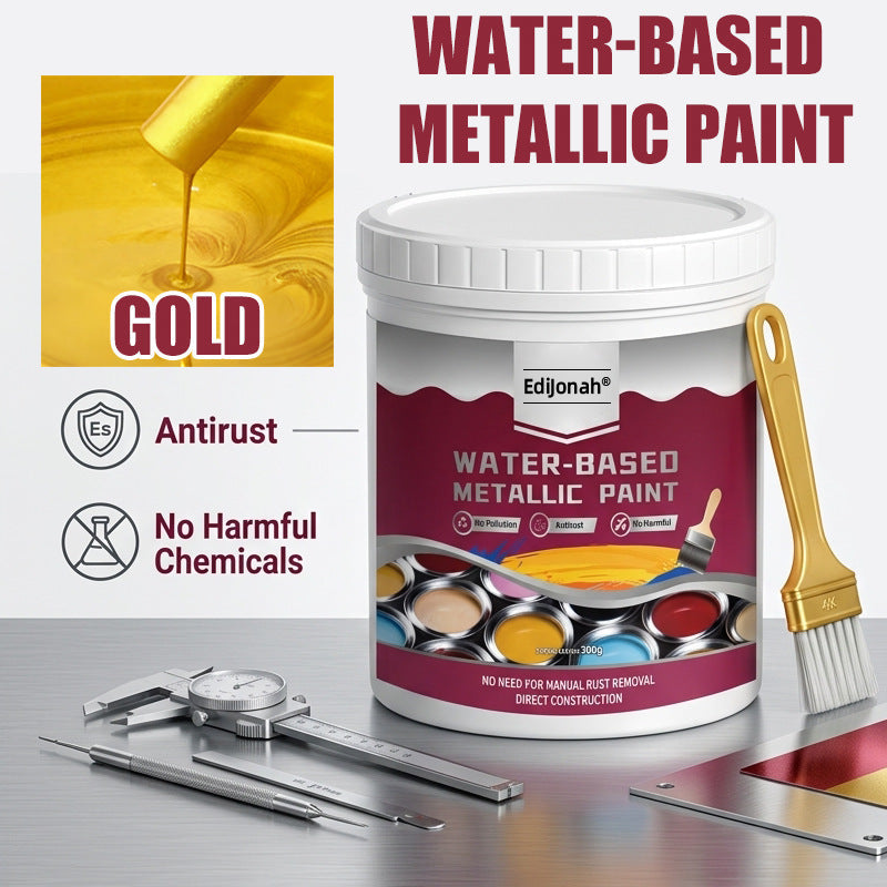 🔨 EdiJonah® Rust Converter Metallic Paint – Converts Rust & Leaves a Durable Metallic Finish for Tools, Gates & More