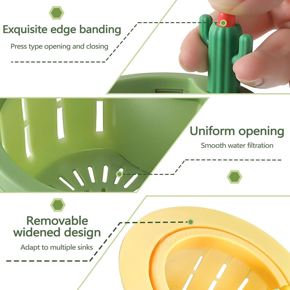 🔥🔥𝐇𝐄𝐀𝐓𝐖𝐎𝐋𝐅® Cactus Shaped Kitchen Sink Drain Strainer ✨ Features a widened rim design that perfectly fits 99% of sinks, nsuringastb,bbl free fit