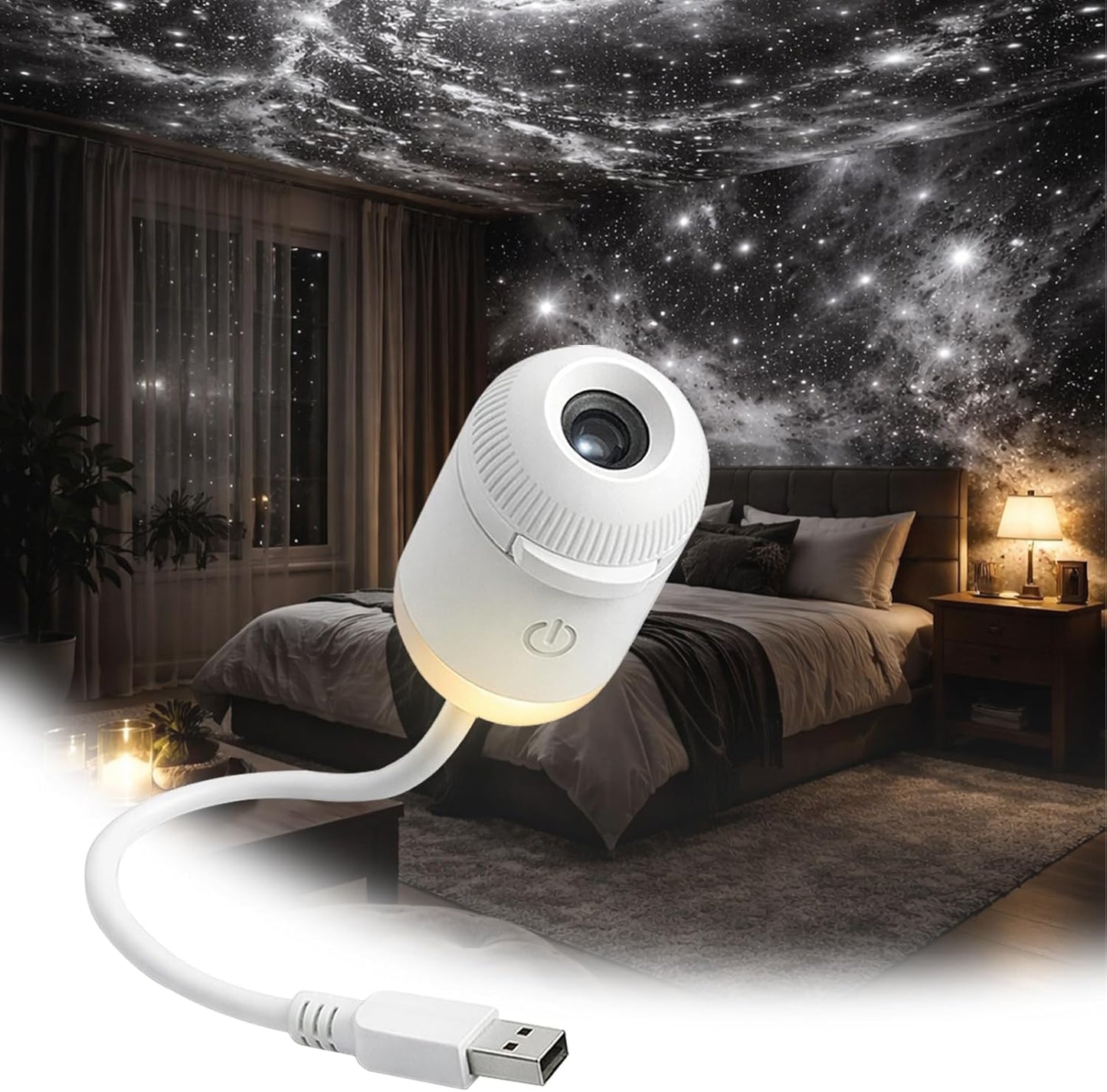 🌟𝐁𝐕𝐉® 2-in-1 Galaxy Projector Night Light-Adjustable Brightness 360° Rotating Design✨ ✨