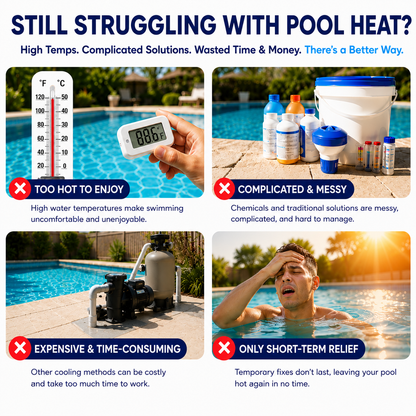 🥵 Stop Swimming in Hot Water This Summer!  💦 Billhol® Rapid Chill Pool Pods —  Rapid Cooling in Just 15 Minutes 🌡️ Helps Maintain Water Temperatures Up to 0% Cooler 🧊 1 Pod Treats Up to 400 Gallons