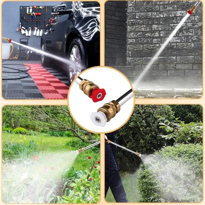 💦 Jet Nozzle Power Washer for Garden Hose - 𝐑𝐄𝐁𝐘𝐈𝐏𝐎®  8X High Pressure Cleaning