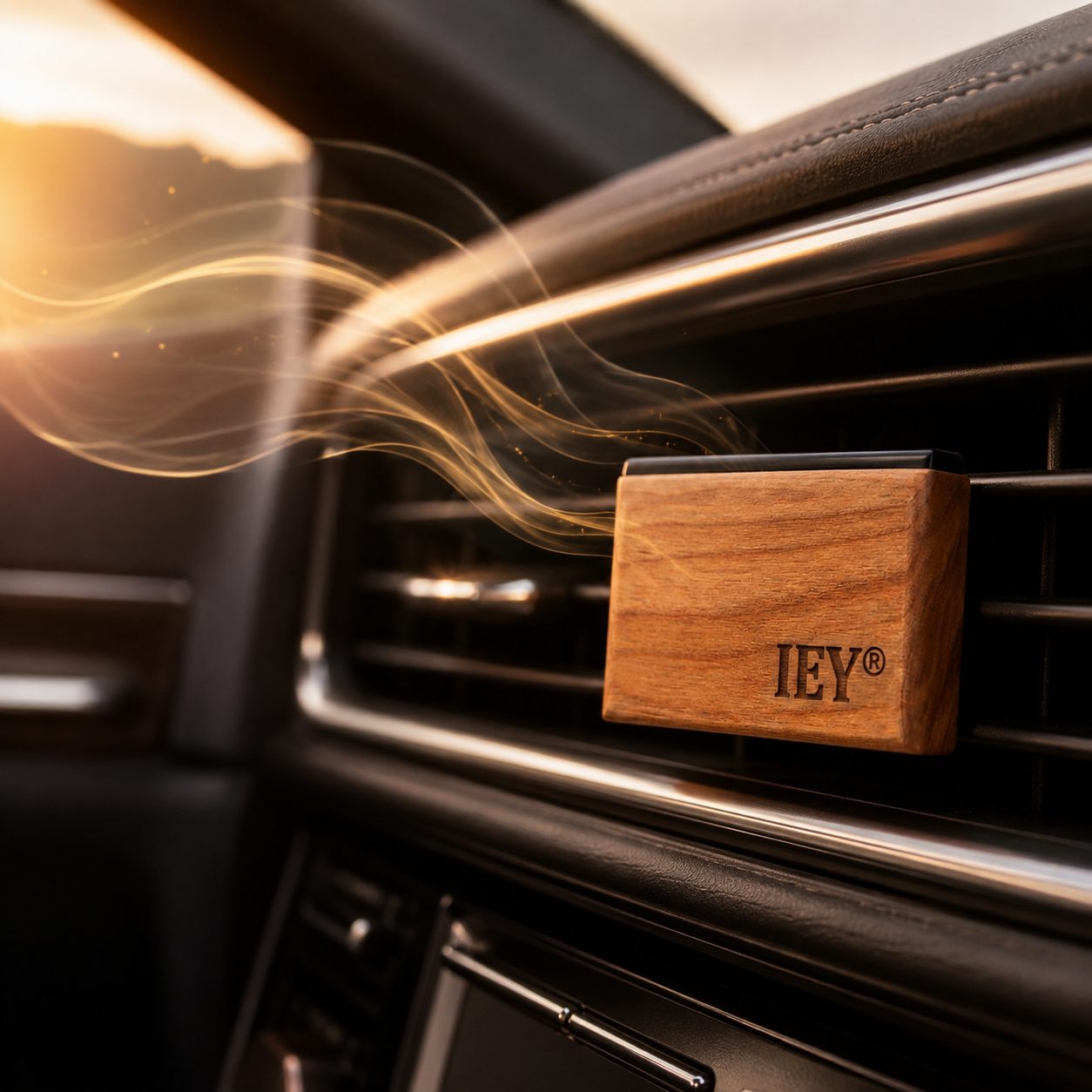 IEY® Natural Wood Car Fragrance Diffuser – Long-Lasting Scent for Car & Home🍃