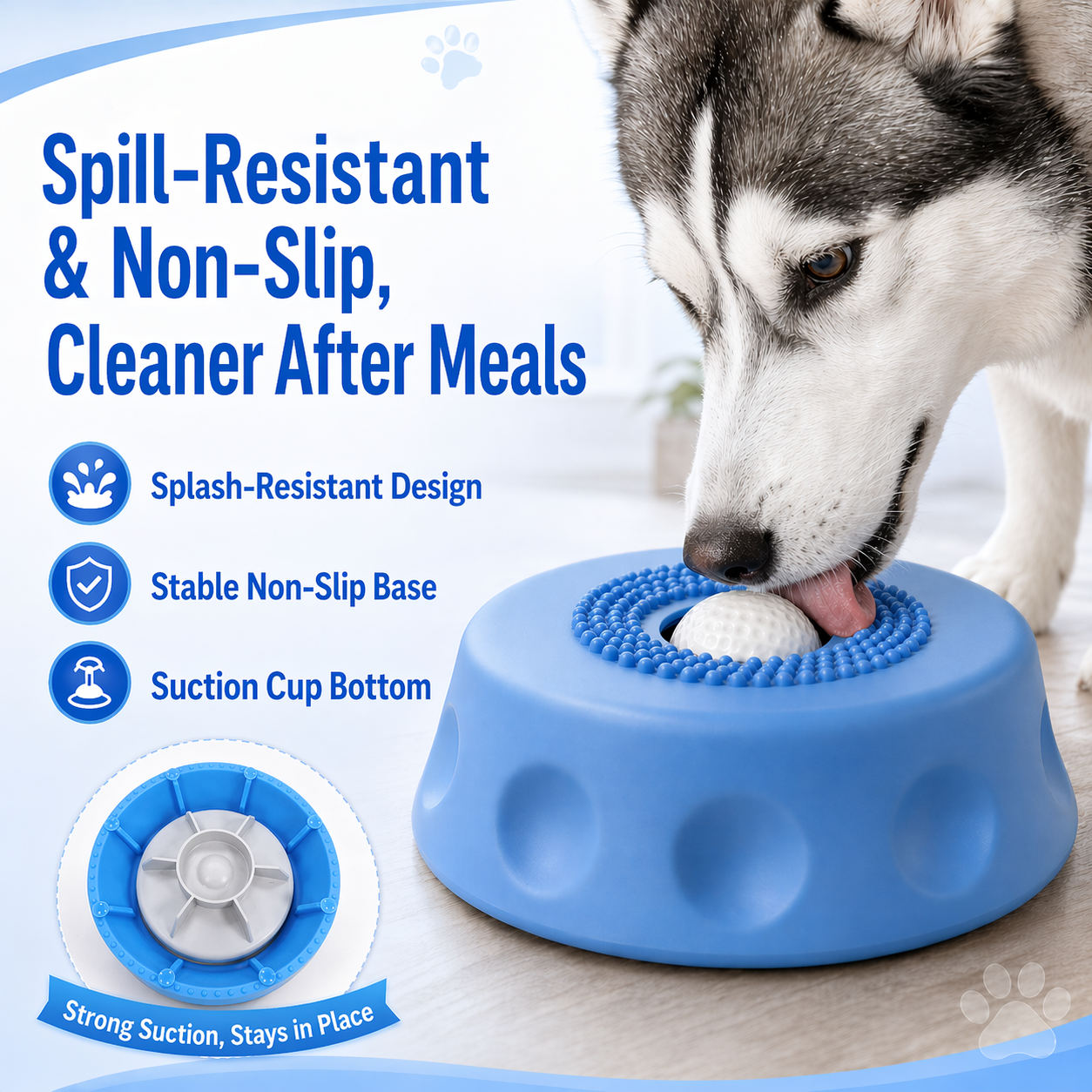 𝗥𝗘𝗕𝗬𝗜𝗣𝗢®🔥Slow Feeder Dog Bowl with Rolling Ball-Suitable for large, medium, and small dogs.🐕‍🦺