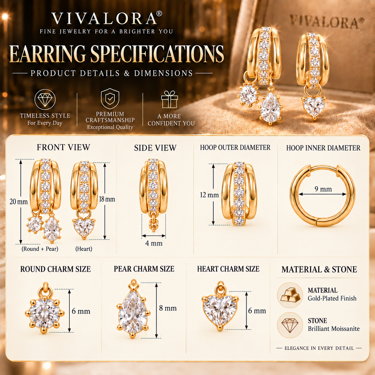 😆 Surprise！Add Another VIVALORA® Asymmetric Moissanite Earrings & Save 90% 💎✨