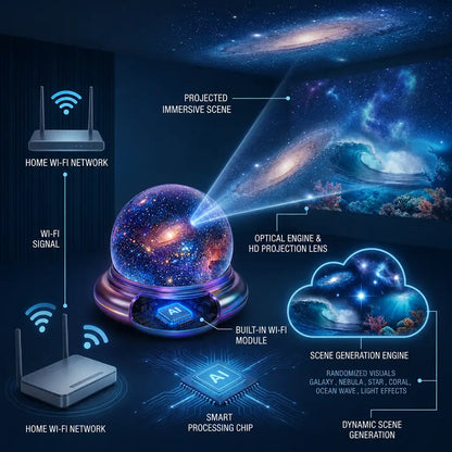 ✨ IEY® Galaxy Night Light Projector – Transform Any Room into a Dreamy Starry Sky