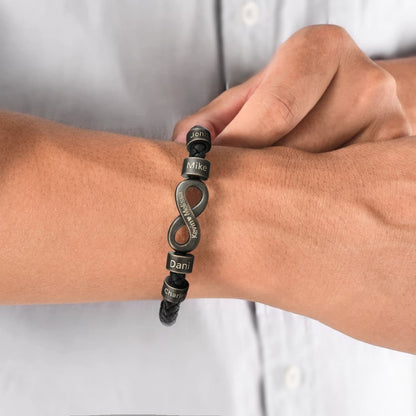 💙 CZTICLE® Infinity Name Bracelet – For the Man Who Holds Us Together