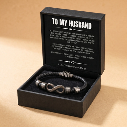 💙 CZTICLE® Infinity Name Bracelet – For the Man Who Holds Us Together