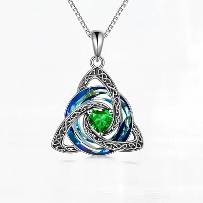 Vivalora® Celtic Trinity Knot Birthstone Necklace — Personalized Symbol of Love, Family & Forever Connection ✨
