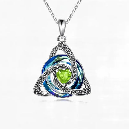 Vivalora® Celtic Trinity Knot Birthstone Necklace — Personalized Symbol of Love, Family & Forever Connection ✨