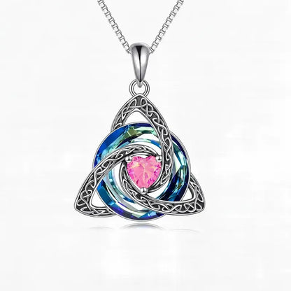 Vivalora® Celtic Trinity Knot Birthstone Necklace — Personalized Symbol of Love, Family & Forever Connection ✨