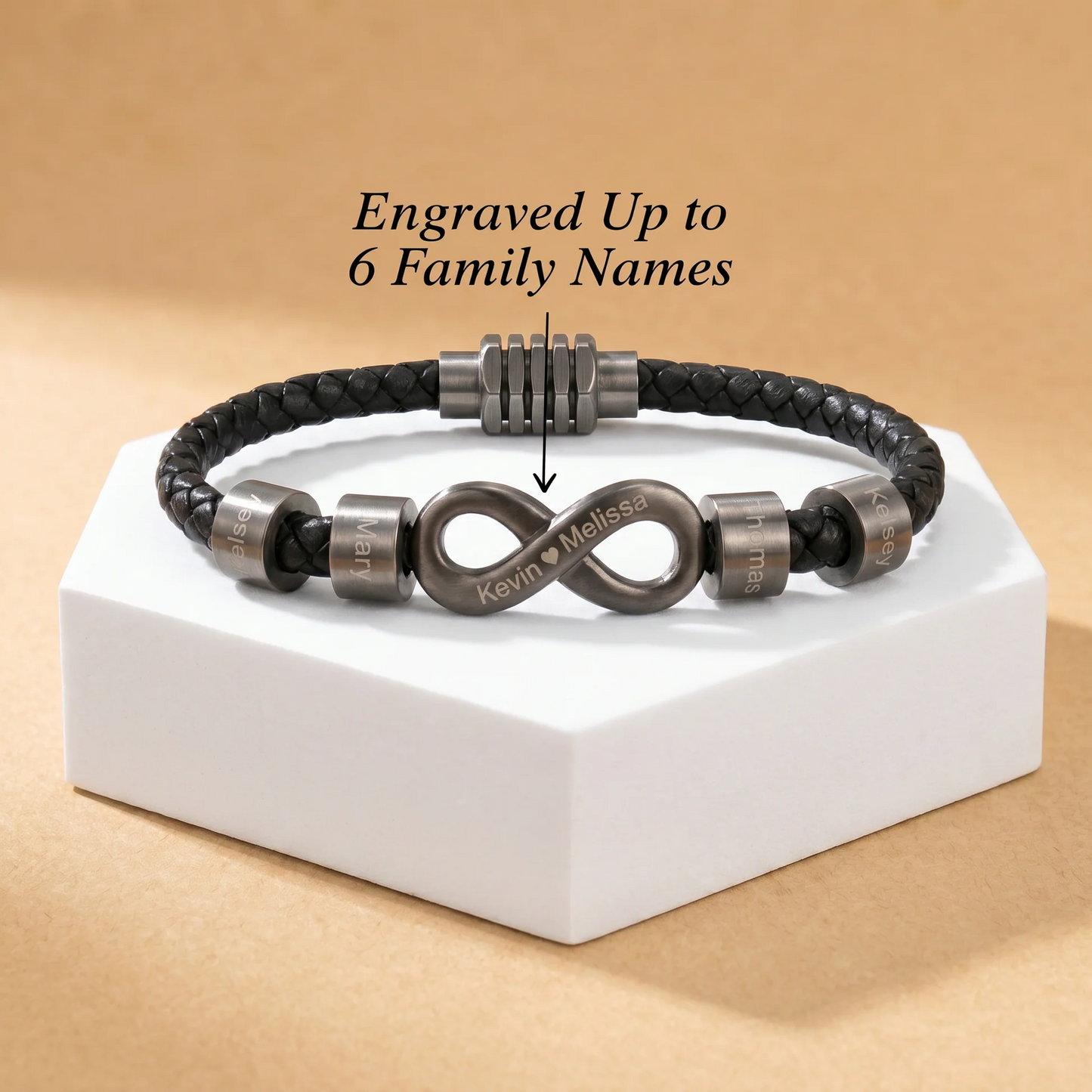 💙 CZTICLE® Infinity Name Bracelet – For the Man Who Holds Us Together
