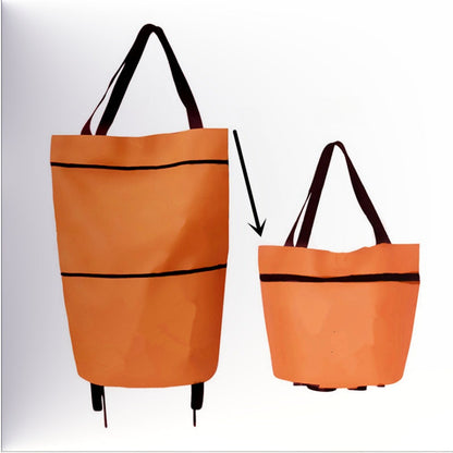 🔥 HOT SALE 50% OFF | LUCKYSONG® Foldable 2-in-1 Shopping Bag – Compact, Expandable & Reusable for Everyday Carry