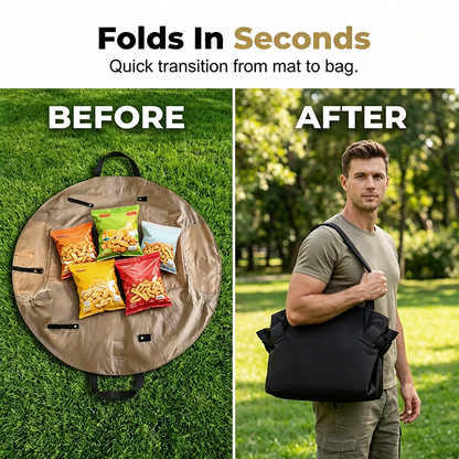 🧺 EdiJonah® 2-in-1 Convertible Picnic Mat Tote Bag – Large Capacity Outdoor Blanket & Travel Carry Bag