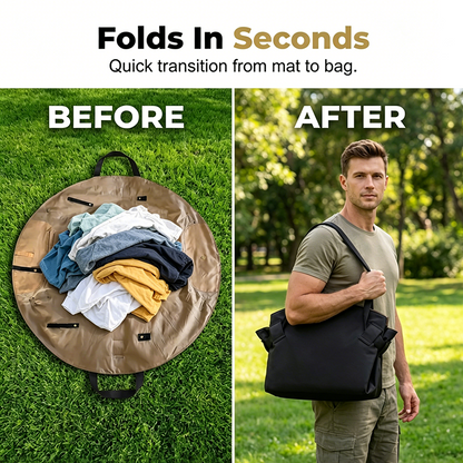 🧺 EdiJonah® 2-in-1 Convertible Picnic Mat Tote Bag – Large Capacity Outdoor Blanket & Travel Carry Bag