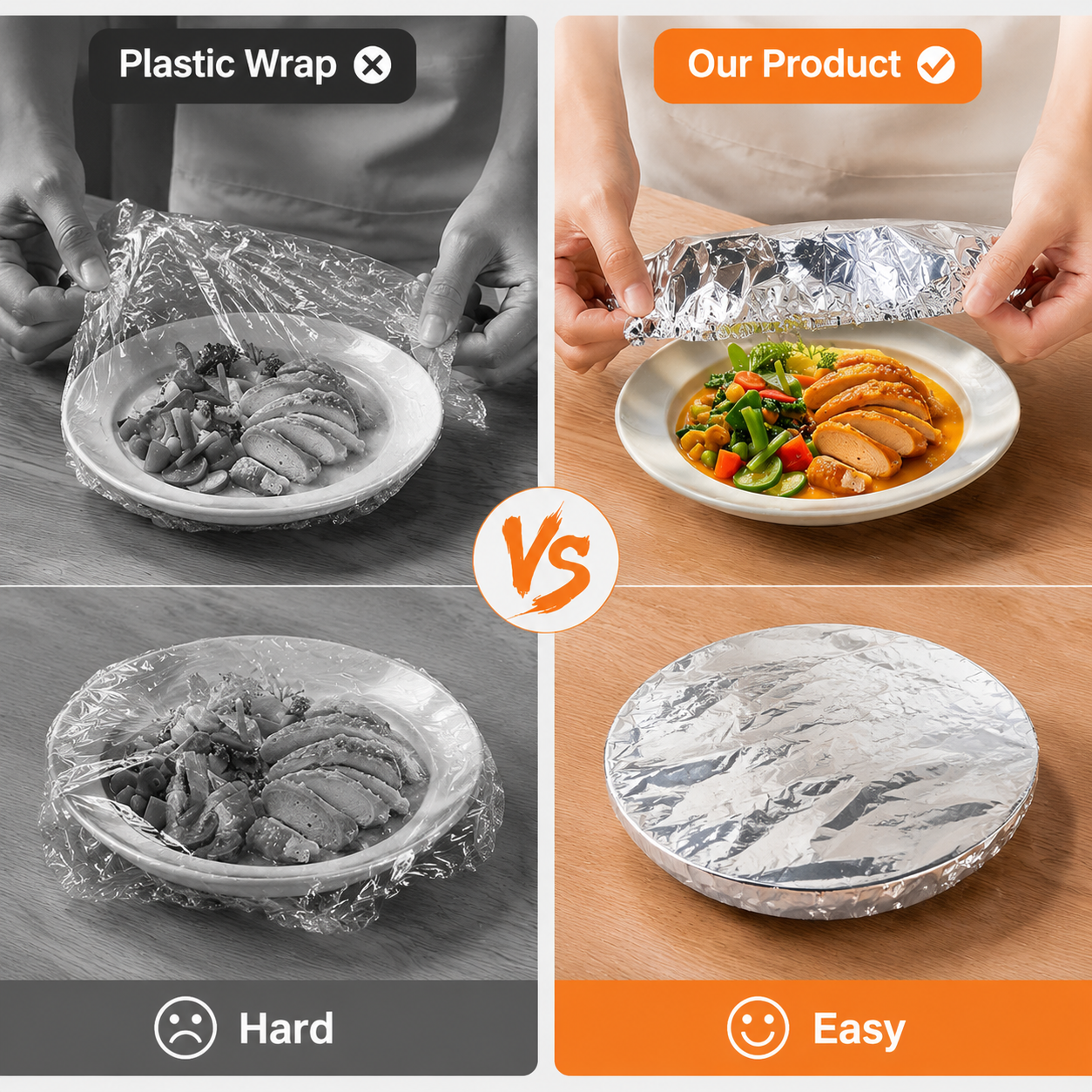 🍽️ SVOZK® Food Container Aluminum Foil Heat-Retaining Cover (50 Pcs)
